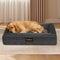 Pawz XL Size Orthopedic Dog Bed with Corduroy Removable Cover Waterproof Washable Grey-1938089882899582982