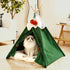 Pawz Pet Tent Dog Cat Tent Bed Washable Indoor Green-2050056804427239430