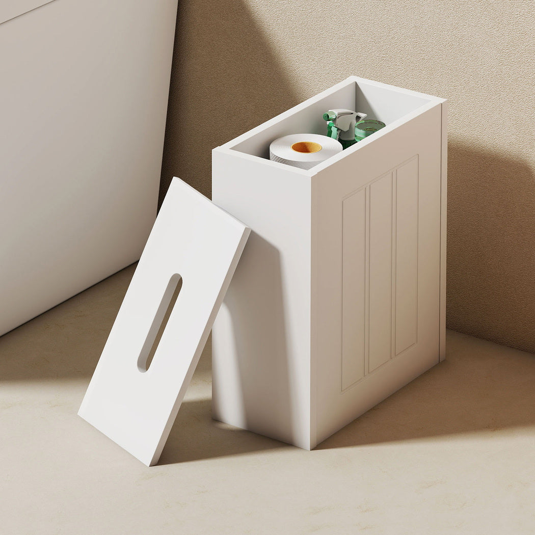 Levede Bathroom Storage Box Lid Slim Toilet Paper Storage Organiser Container-2065254289231712262