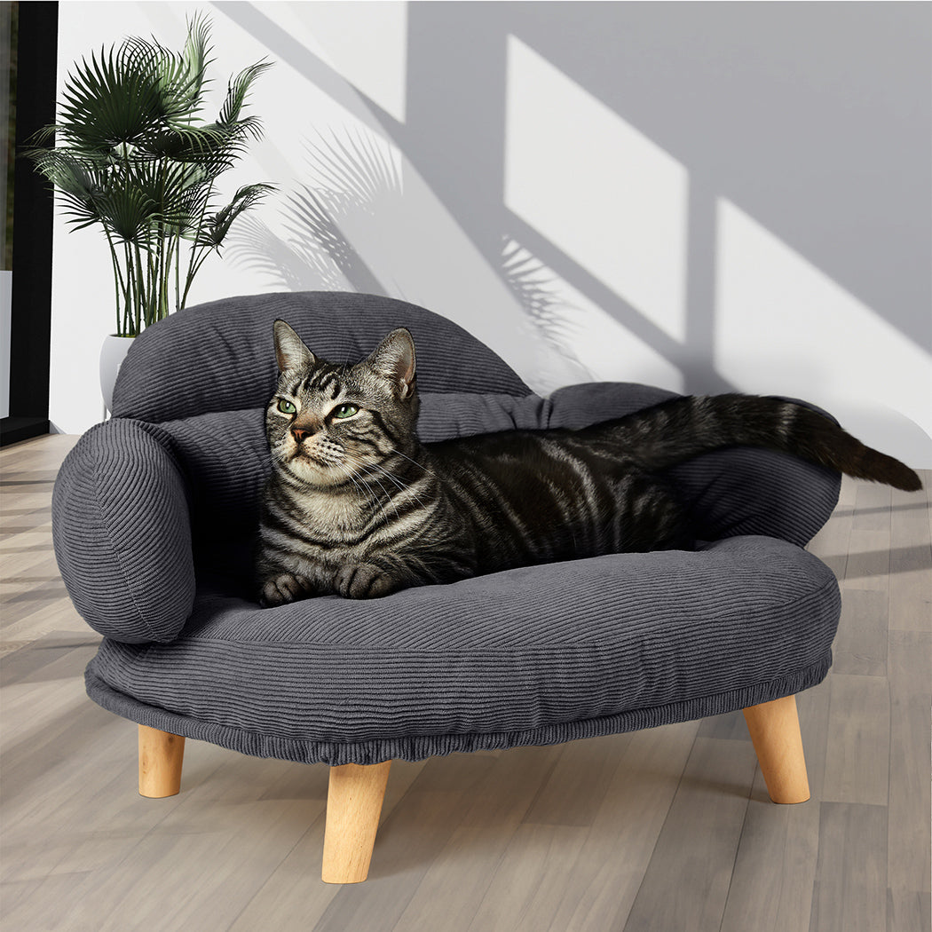 Pawz Elevated Pet Dog Cat Sofa Bed Couch XL Size Grey-1910112275570757638