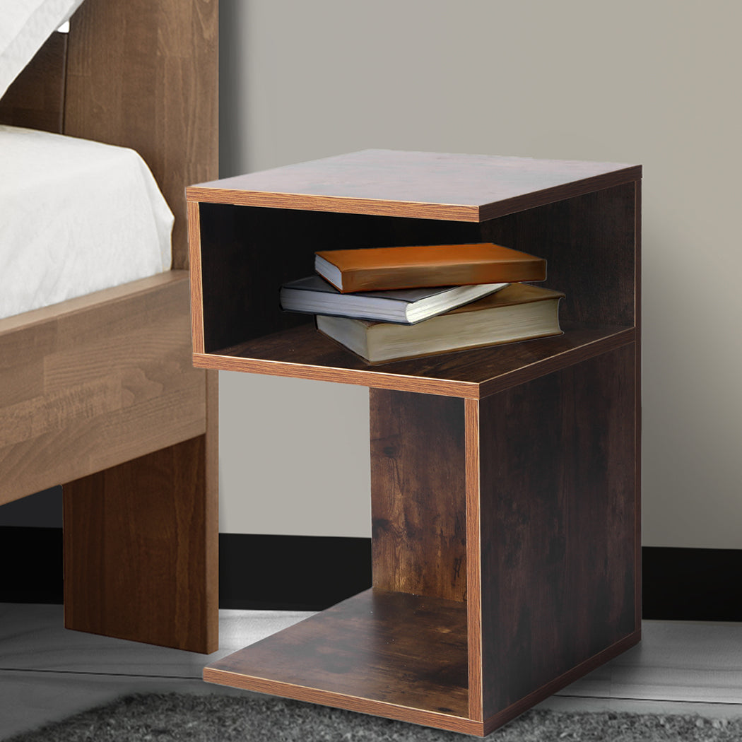 Levede Bedside Tables Drawers Side Table Oak-1864184438909440006