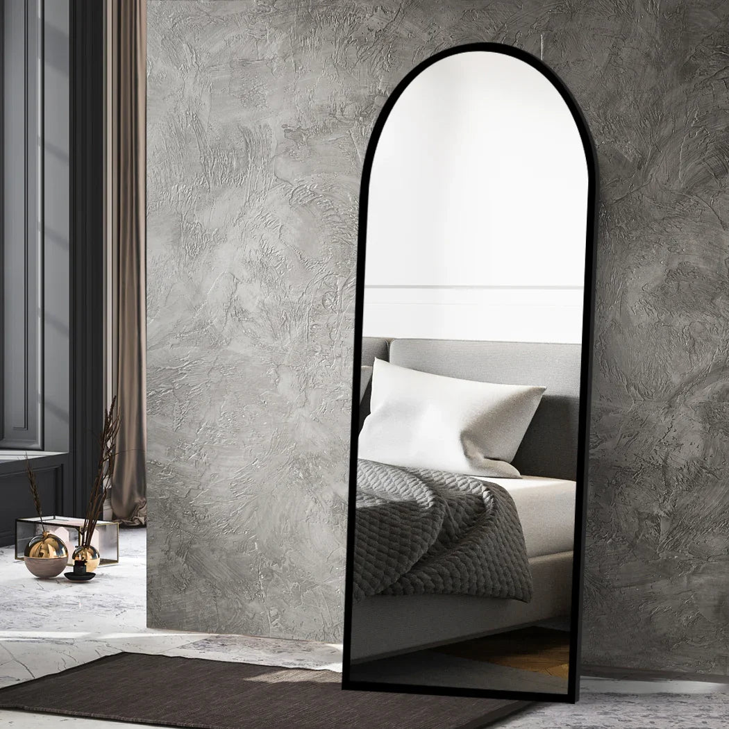Yezi Floor Mirror Full length Mirrors 1.8M Black-2006733284322709510
