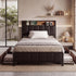 Levede Single Bed Frame PU Mattress Base Storage Drawer Headboard USB Charge-2100034936290545670