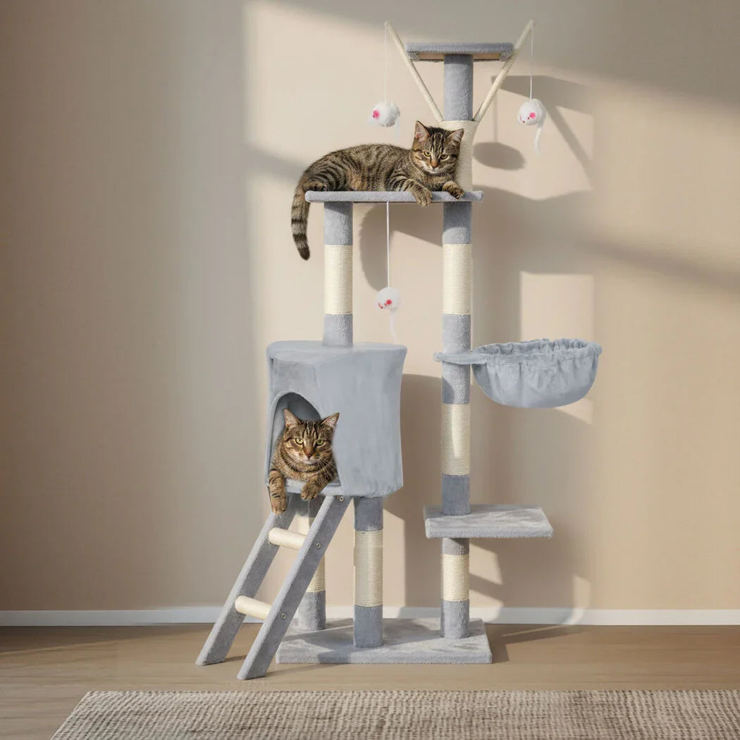 Pawz Cat Tree Scratching Post Scratcher 143cm Climbing-2050056906315272198