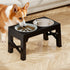 PaWz Elevated Dog Bowls 2 Stainless Steel Bowls and 1 Slow Feeder Bowl-1938089883646169094