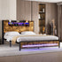 Levede Queen Bed Frame Storage Headboard Industrial-1894516793683349510