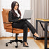 LEVEDE Ergonomic Office Chair Computer PU Brown-1910149778990305286