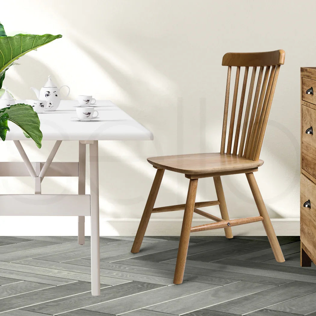 Levede 8x Dining Chairs Kitchen Windor Oak-2006732720021049350