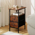 Levede Bedside Table Side Table 2 Drawers Cabinet Brown-2050056916507430918