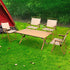 Levede Folding Camping Table Chair Set Oak-2006733114654724102