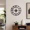 Yezi Wall Clock Silent Quartz 40cm Easy Read Dial for Bedroom Decor Black-2109799589866049543