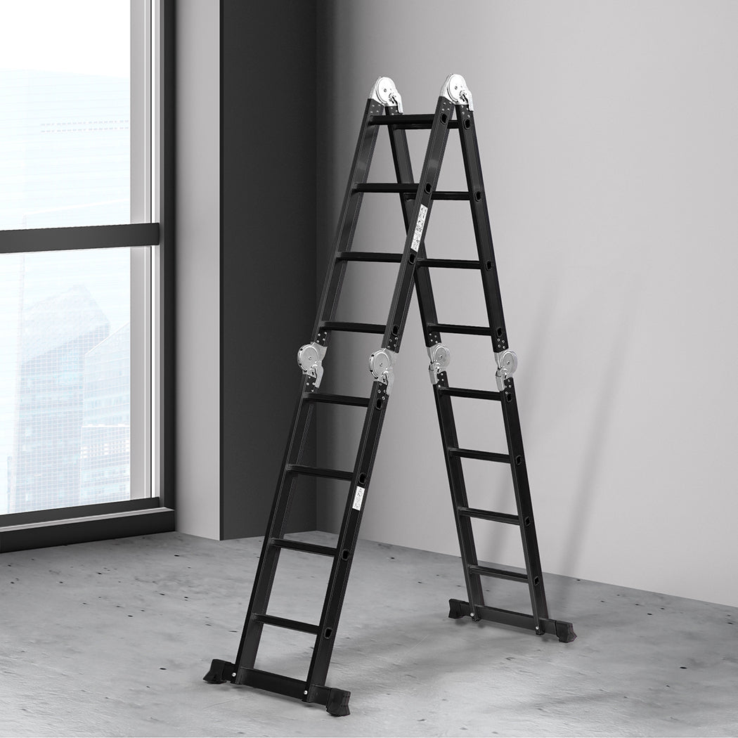 Traderight Multi Purpose Ladder Aluminium 4.7Meter-2029387262541828102