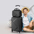 Slimbridge 2pcs 20"Travel Luggage Set Black-1864184360790528006