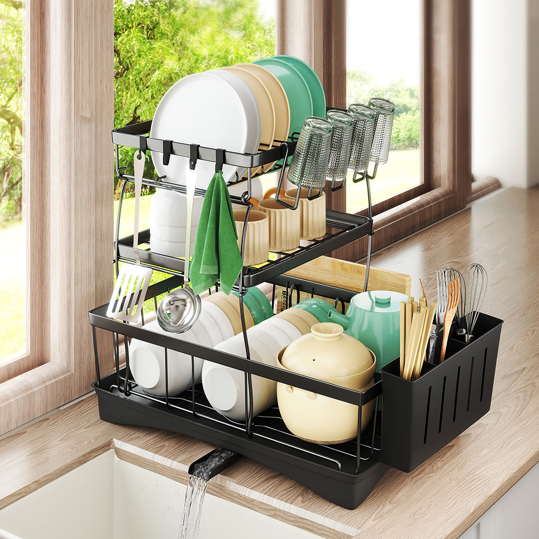 Toque Dish Drying Rack Plate Drainer Cup Holder-2065254247775211526