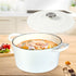TOQUE 4L Enamel Dutch Oven Pot in White Colour-2018816786526507014