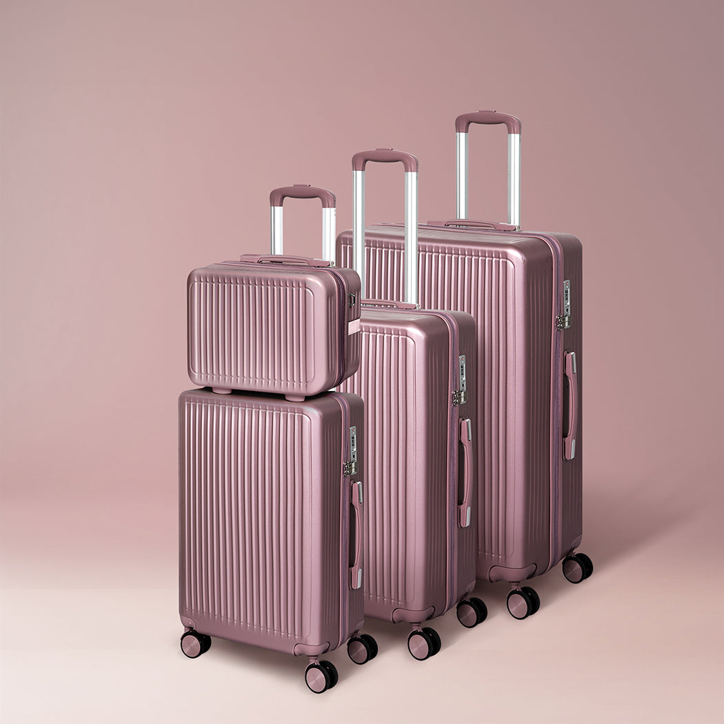 Slimbridge Luggage Suitcase Trolley Rose gold 4pc 14"+20"+24"+28"-2006733068051812358