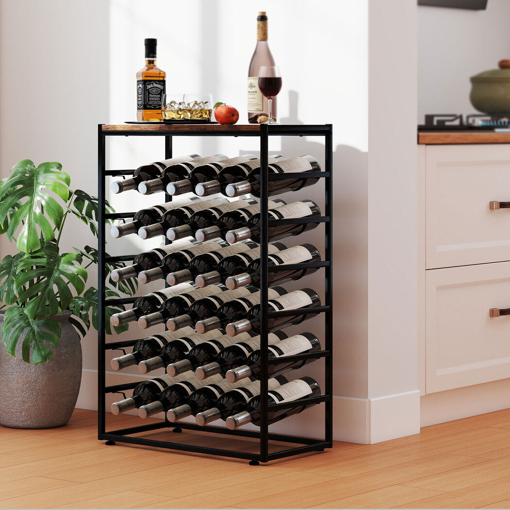 Levede 30 Bottles Wine Rack 6 Tiers Wine Shelves Holder-2011971107518812166