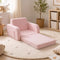 BoPeep Kids Sofa Fold Out Couch 3 In 1 Teddy Fleece Convertible Chair Pink-2109799595553525767