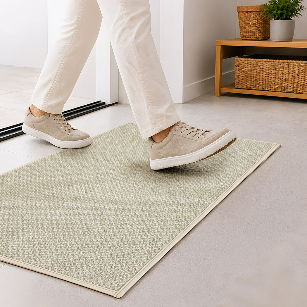 Marlow Front Door Mat 76x43cm Non Slip Dirt Trapping Rug for Entrance Brown-2109799592407797767