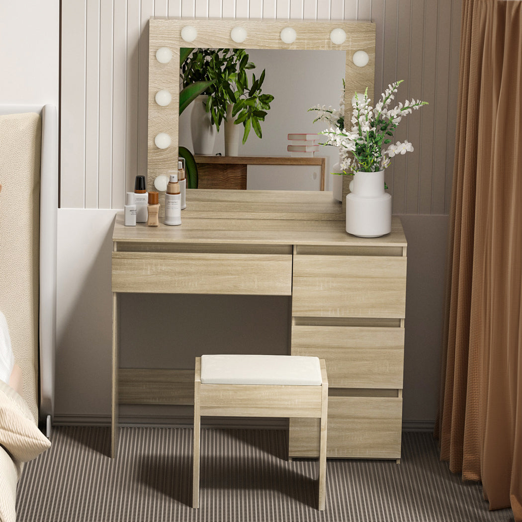 Levede Dressing Table Stool Set Makeup Mirror Led-1950770004920242182