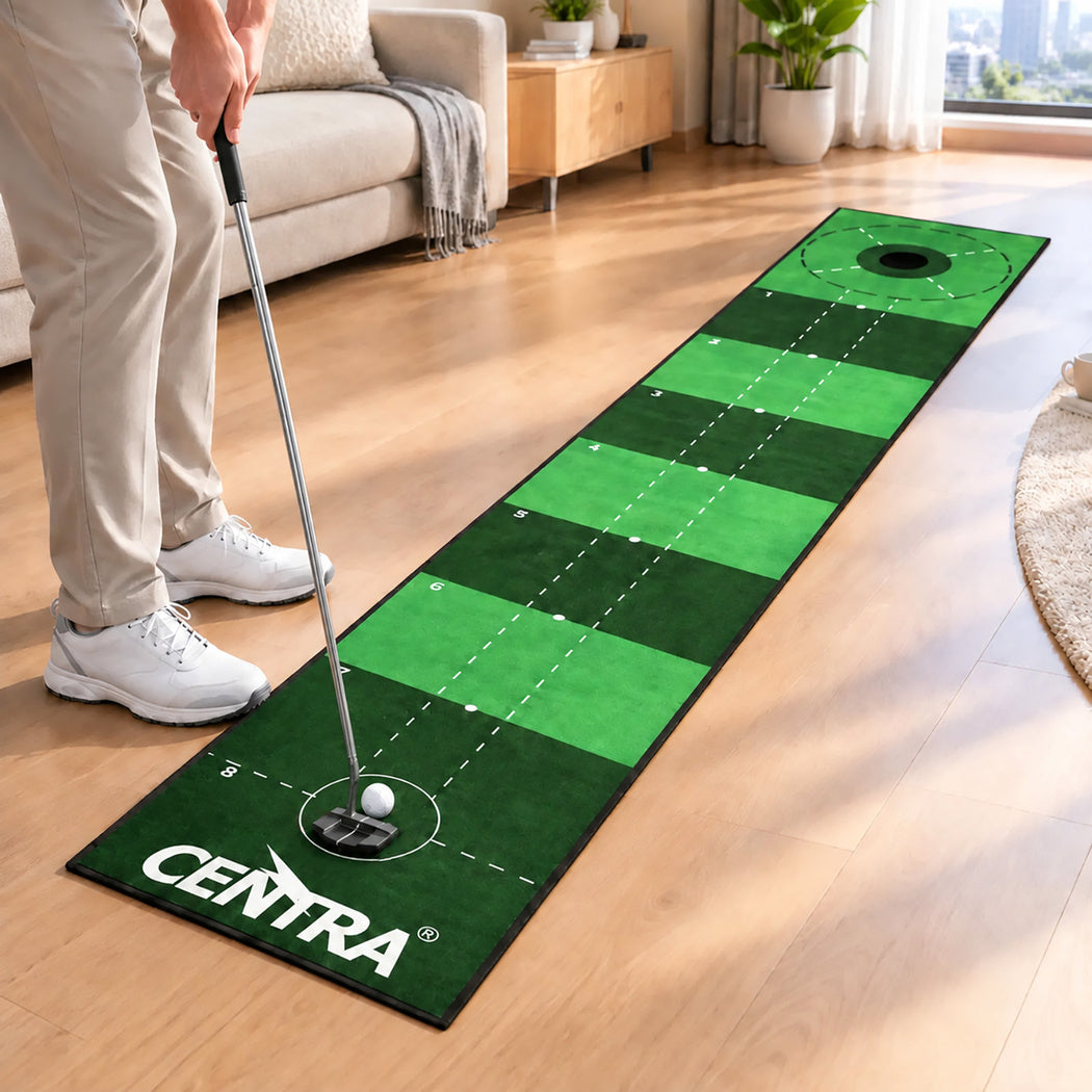 Centra Golf Putting Mat 3m Indoor Practice Non Slip Backing for Office Green-2109799593594785799