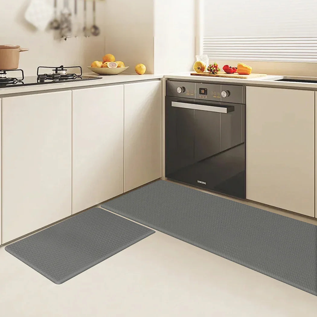 Marlow Kitchen Rug 2PCS Non Slip Anti Fatigue Mat Grey-2029387204912091142