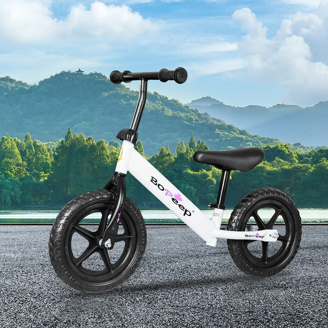 BoPeep Kids Balance Bike Ride On Toys White-2006733050679005190