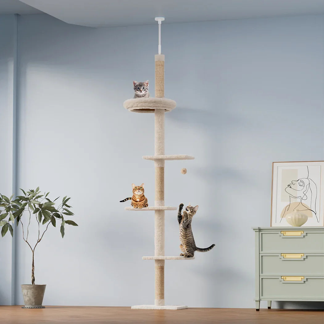 Pawz Cat Tree Tower Scratching Post Scratcher 230-275cm-2006732707702378502
