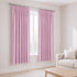 Marlow Blackout Curtains Pink 2 Panels Thermal Insulated Pom Pom 132cm x 213cm-2072893564165165062