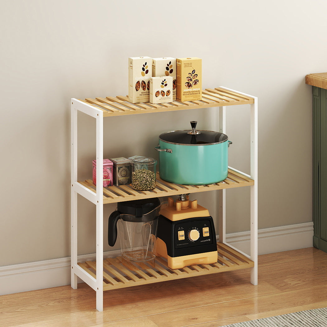 Levede Bamboo Storage Rack 3 Tier Shelf Shoe Organiser-2065254664798081030