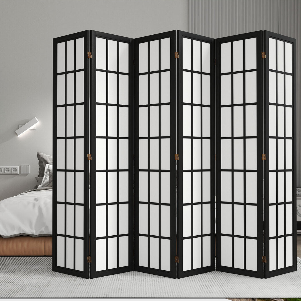 Levede 6 Panel Room Divider 170cm Freestanding Screen-1973193605594091526