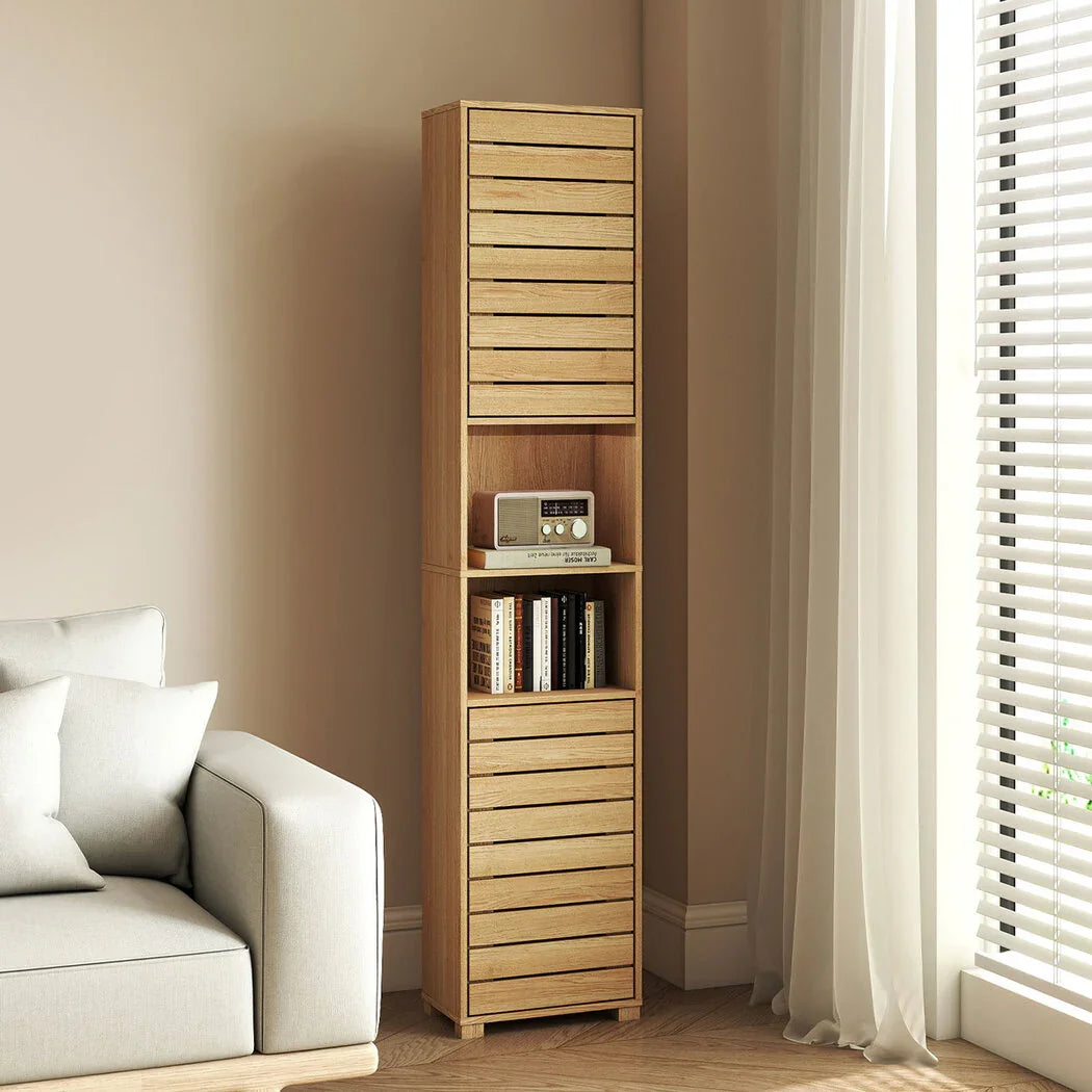 Levede Tall Bathroom Cabinet Storage 165cm Tallboy Adjustable Shelf Cupboard-2050056758117928966