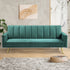 Sofa Bed Convertible Velvet Lounge Recliner Couch Sleeper 3 Seater Green