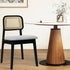Levede Dining Chair Wood Rattan Armless Black x6-2029387211857858566