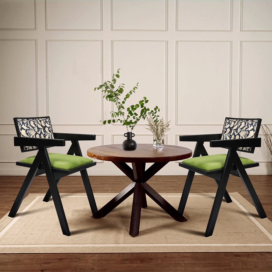 Levede 2X Dining Chair Retro Backrest Chair-1894516794618679302
