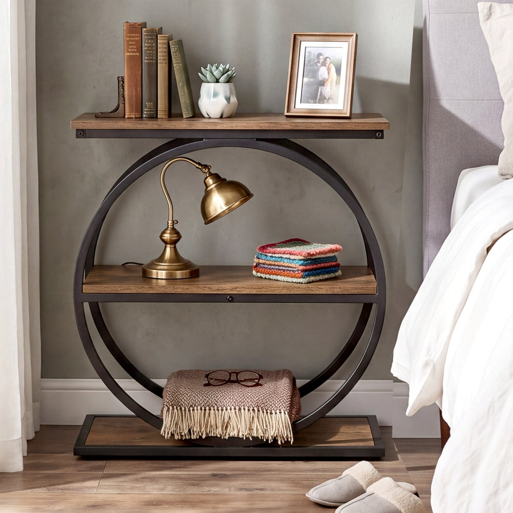 Levede Narrow Side Table 3 Tiers End Table Adjustable Sofa Side Table Bedroom-2050059016712884230
