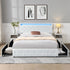 Levede Queen Bed Frame RGB LED PU 4 Drawer USB-1864183199916232710