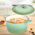 TOQUE 4L Enamel Dutch Oven Pot in Green Colour-2018816783506608134