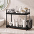 Levede 2 Tier Countertop Organiser Classic Storage Rack Bathroom Kitchen Black-2072893554912530438