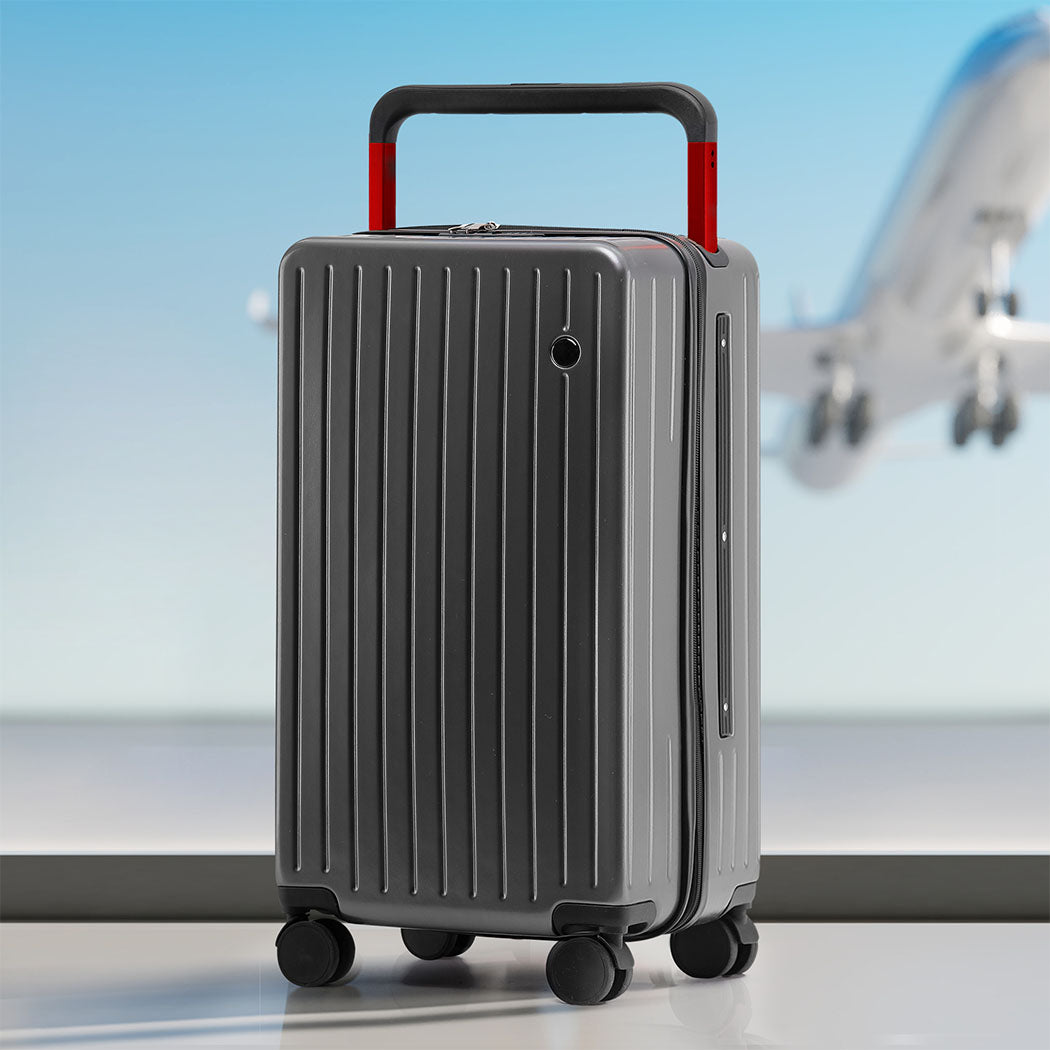 Slimbridge 26" Luggage Wide Handle Hard Case Grey-1894516770744700934