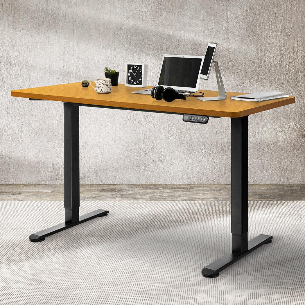 Levede Desktop For Motorised Adjustable Black 140X70CM Natural-2029387252488081414