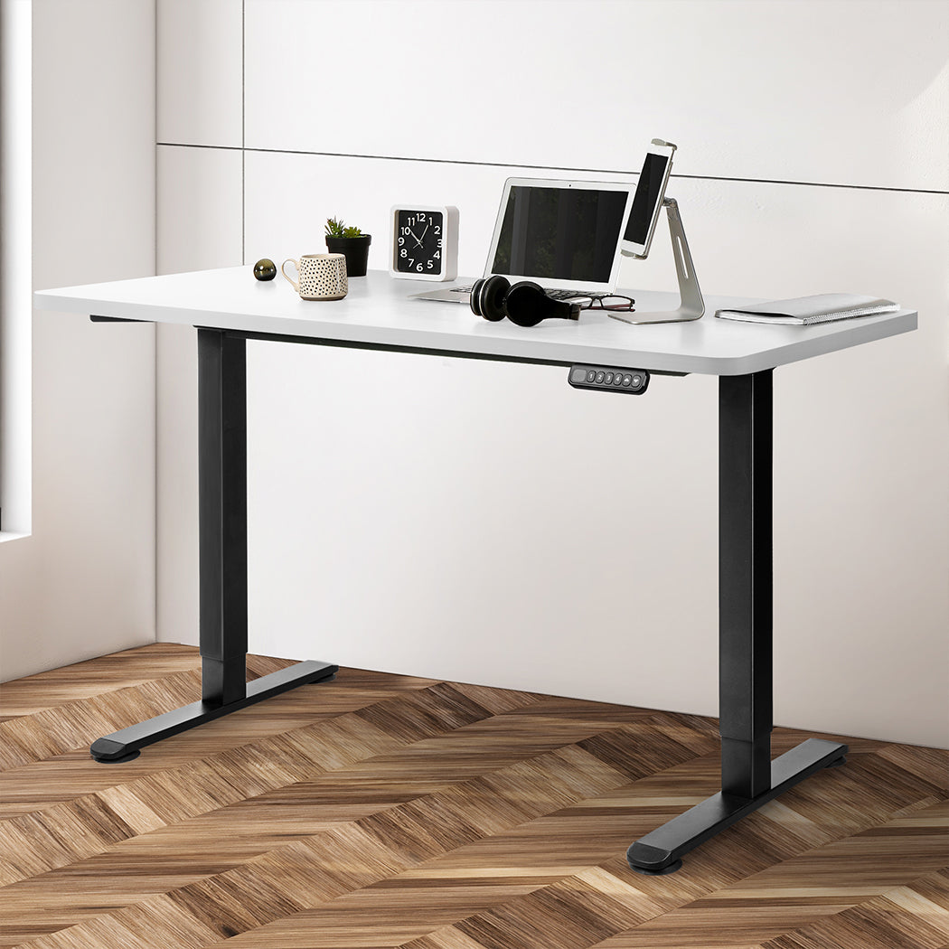 Levede Motorised Standing Desk Adjustable 140cm White 1000x 1MM-1910112995103608838