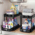 Toque 2 x Under Sink Organizer 2 Tiers Storage Sliding Drainage Kitchen Bathroom-2050056777474641926