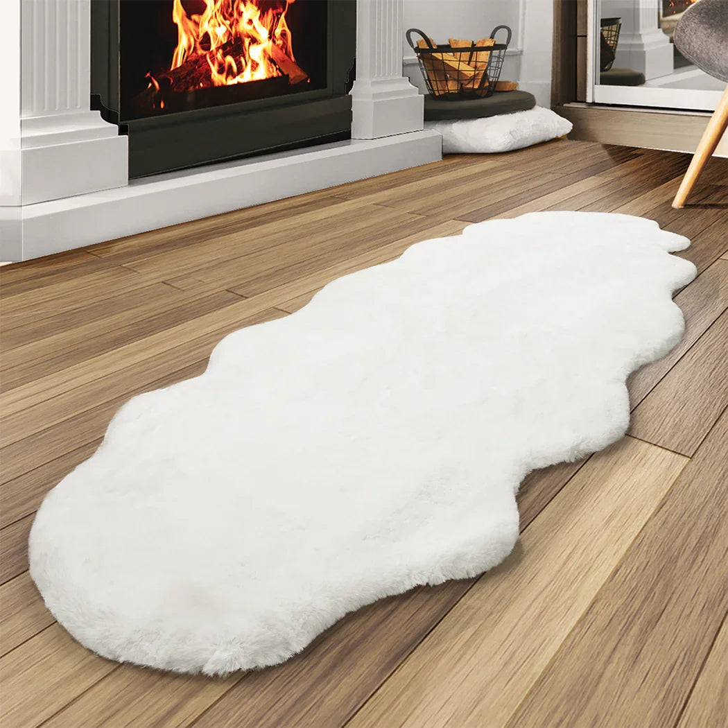 Marlow Floor Rug Area Rugs Cloud Fluffy 80X200cm White-2029387260474036231
