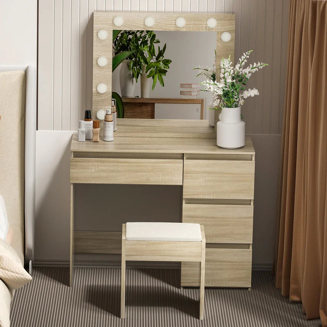 Levede Dressing Table Stool Set Makeup Mirror Led-2006732743878250502