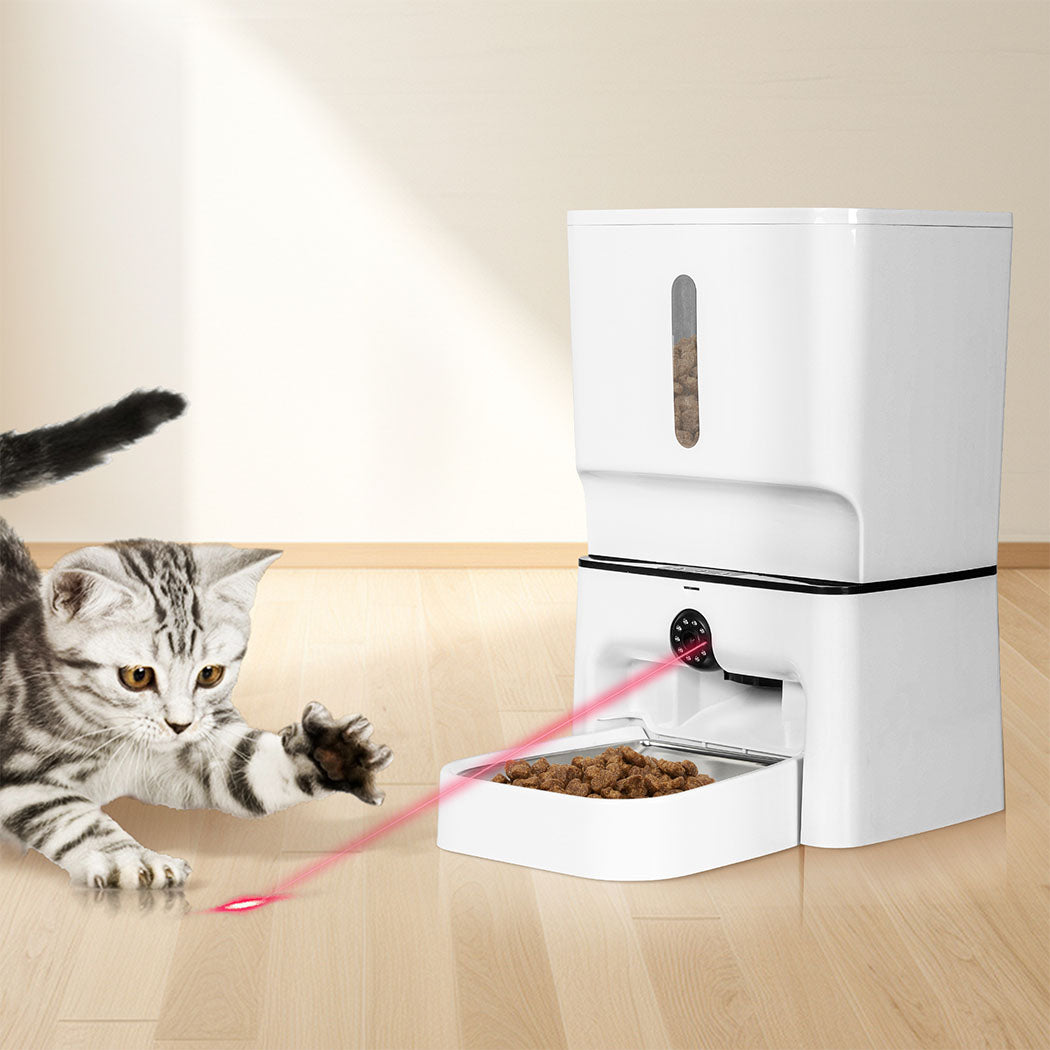 Pawz 2-in-1 Automatic Pet Feeder Wifi Camera Laser Toy-1937319822622855174