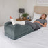 DreamZ Leg Elevation Pillow After Surgery Gel Memory Foam Single Leg Grey-2109799598153994247