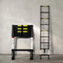 Traderight Multipurpose Aluminium Ladder Telescopic 2.6M Black 2.6 Meter-2006733178764660742