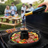 Toque Cast Iron Roaster Stand Non-stick Beer Can Chicken Holder Kitchen Outdoor-2050056855853600774