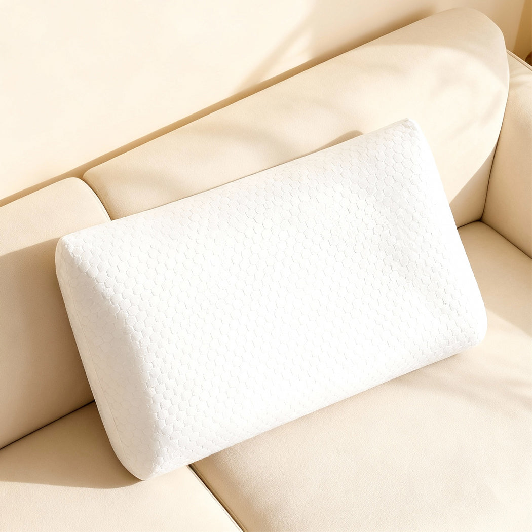 Dreamz Memory Foam Orthopaedic Pillow Neck Pain Side Stomach Back Sleeper 2 Pack-2050056763918651398